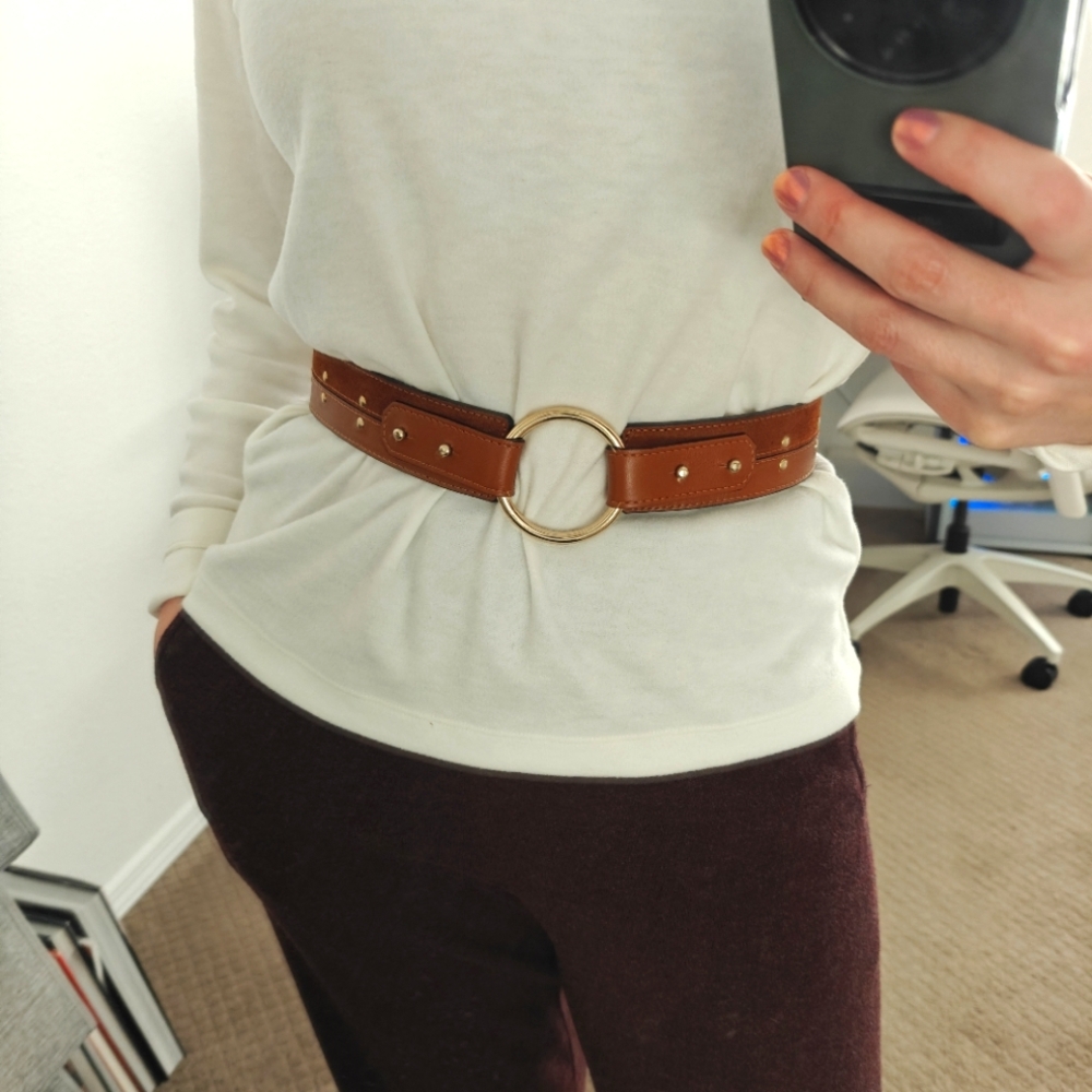 & Other Stories Studded Waist Belt Beige, S